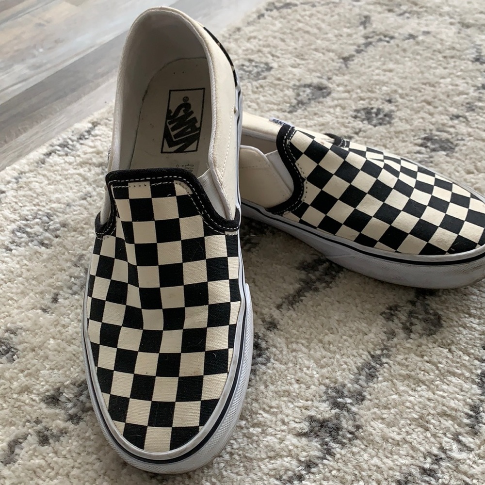 Vans beige and black. Used